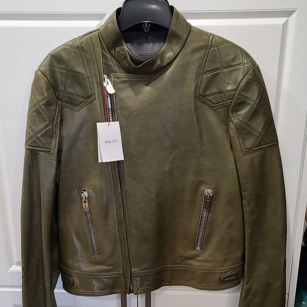 Bally Leather Biker Jacket